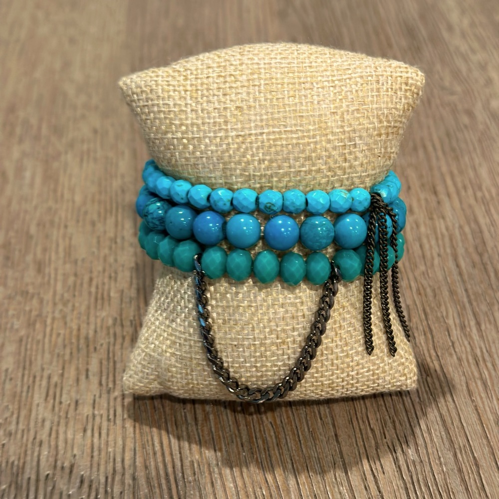 Natural Stone Beaded Bracelet Stack